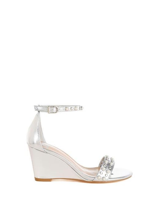 Rag & Co White Jumera Wedge Sandal