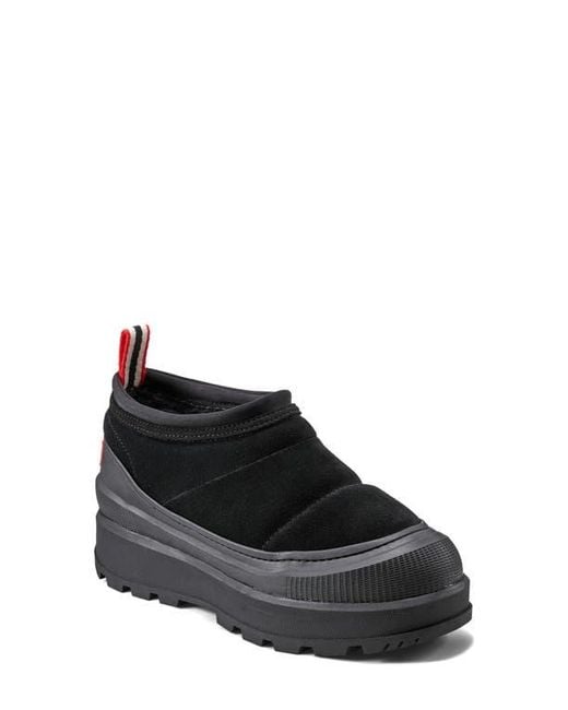 Hunter Black Askern Waterproof Suede Platform Bootie