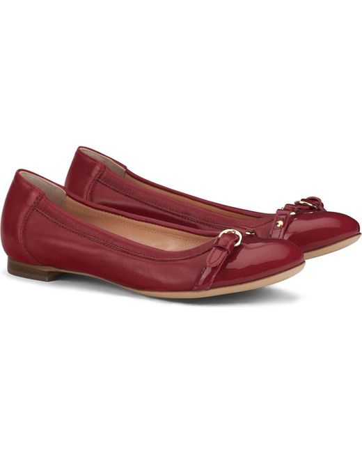 Agl Attilio Giusti Leombruni Red Monika Cap Toe Ballet Flat