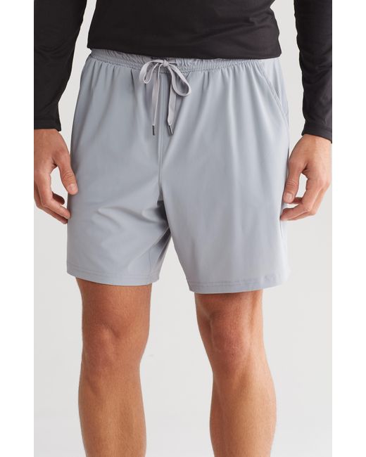 90 Degrees Gray Warp X Sonic 7-inch Shorts for men