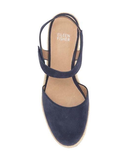 Eileen Fisher Blue Nessa Espadrille Wedge Sandal