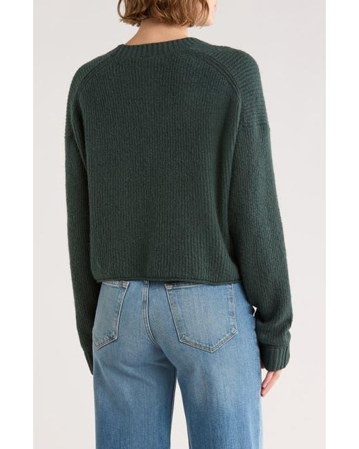 Abound Green Cozy Crew Pullover Sweater