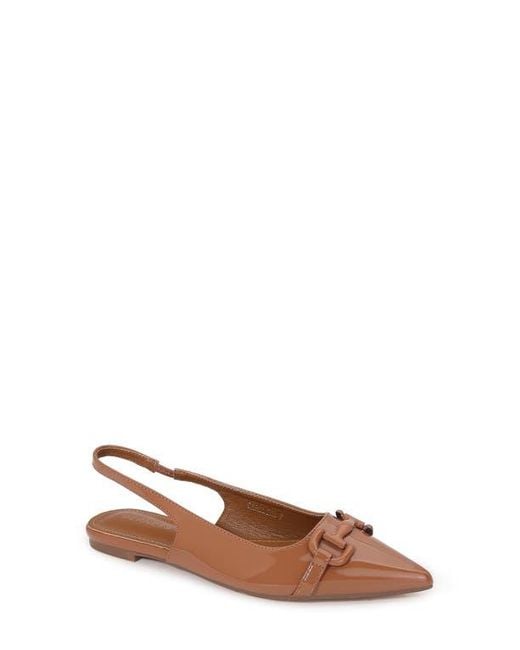 BERNESS Brown Bit Slingback Flat