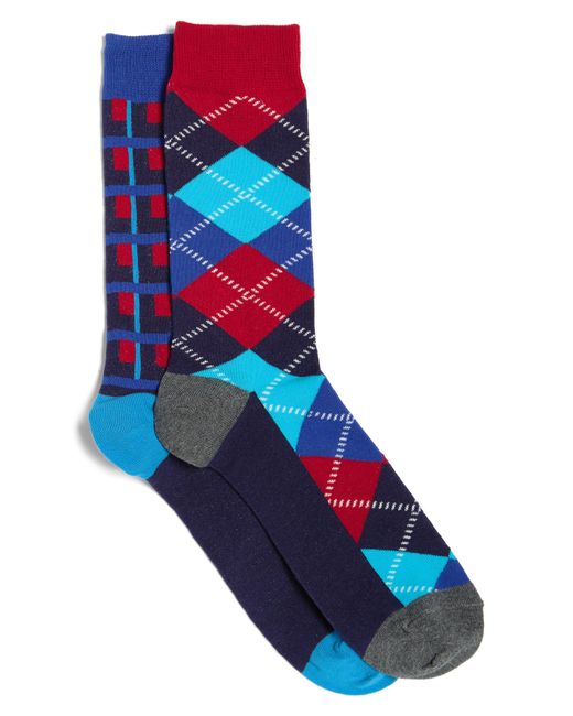 Happy Socks Blue Pack Of Two Crew Sock for men