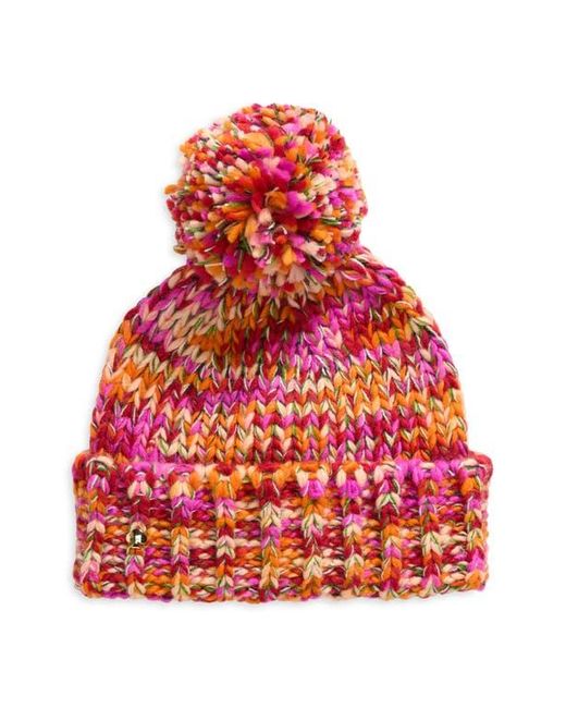 Kate Spade Space Dye Pompom Beanie in Marker Pink Multi Landmark | Accessories | Blue Great Smoky Mountains Cap  main image 3