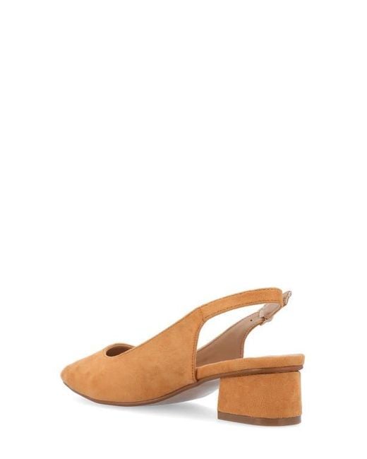Journee Collection Metallic Sylvia Slingback Pump