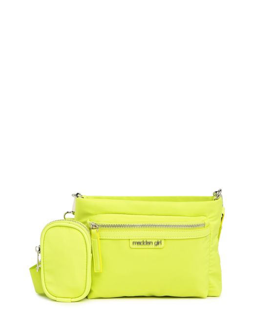 Madden Girl Yellow Nylon Crossbody Bag