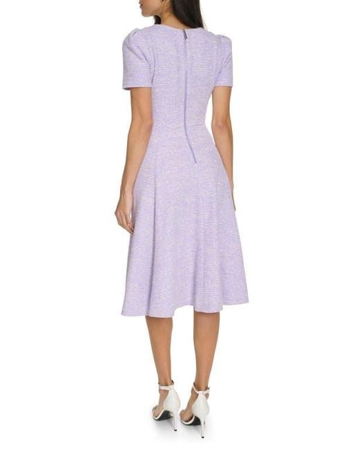 slim fit dress slacks Dkny Women's Fit & Flare Midi Shirt Dress in Cappuccino main image 1