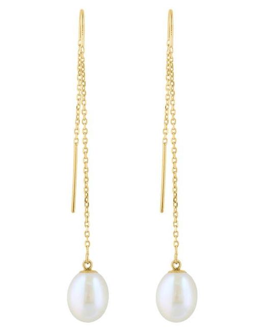 Effy Metallic Freshwater Pearl Threader Drop Earrings