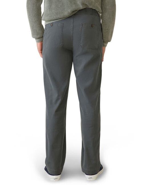Faherty Brand Gray Dune Drawstring Utility Pants for men