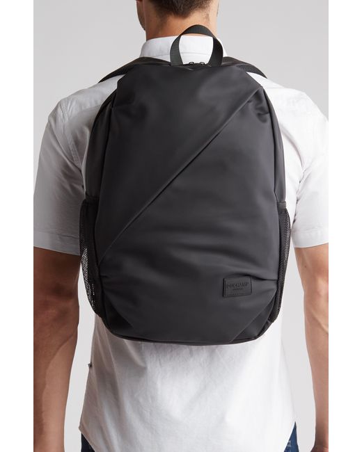Duchamp Black Diagonal Zip Backpack for men