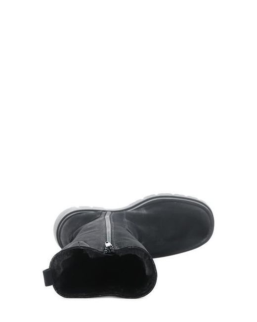 Bos. & Co. Black Suede Wool-Lined Platform Boots