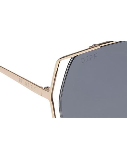 DIFF Blue 61Mm Dawn Geometric Sunglasses