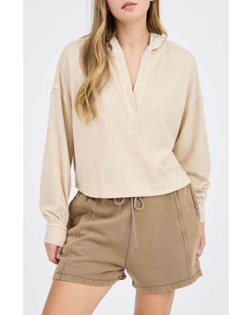 Blu Pepper Natural Solid Hooded Henley