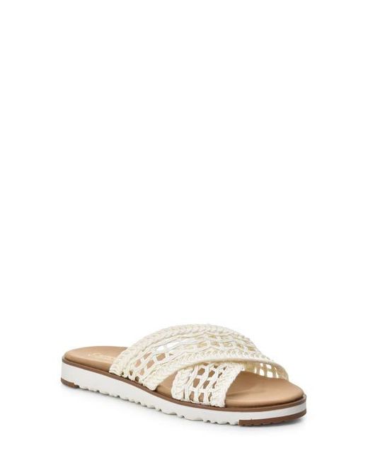 Catherine Malandrino White Nettie Woven Slide Sandal