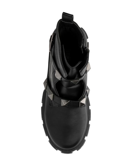 Olivia Miller Willa Stud Lug Sole Boot in Black Lyst