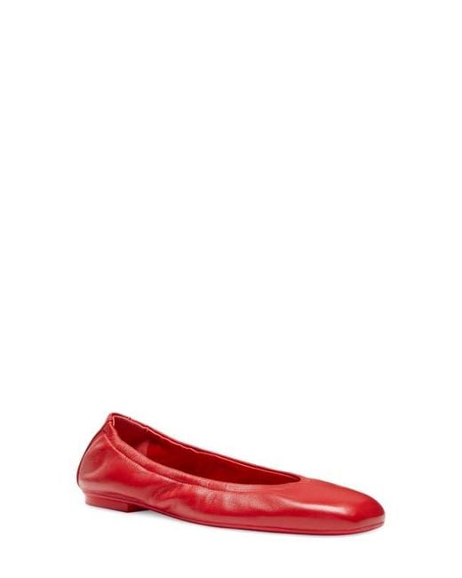 Stuart Weitzman Red Leather Ballet Flat