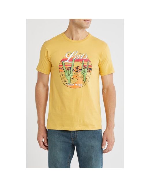 Levi's Yellow Desert Relaxed Fit Graphic T-Shirt for men