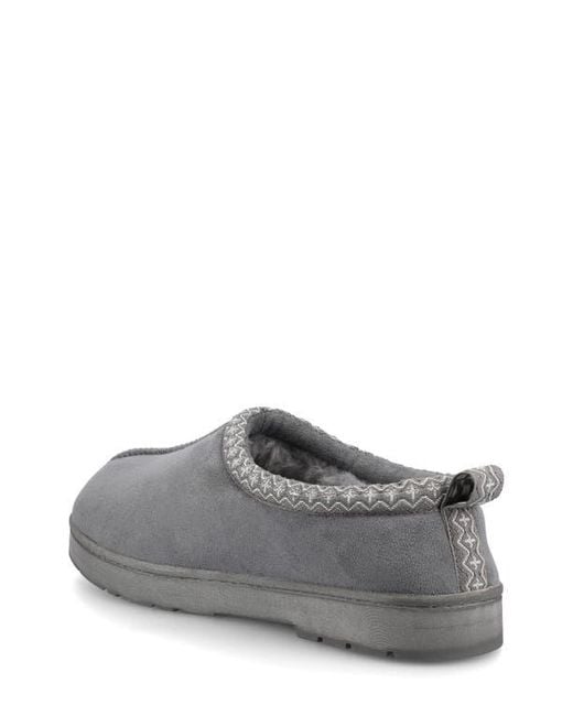 Vance Co. Gray Lance Leather Slipper for men