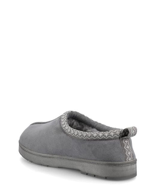 Vance Co. Gray Lance Leather Slipper for men