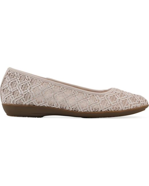 White Mountain Gray Cariann Mesh Ballet Flat