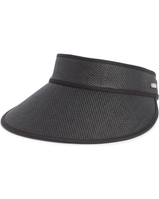 Calvin Klein Black Straw Visor