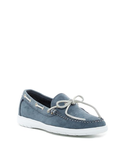 Allen Edmonds Blue Ely Boat Shoe for men
