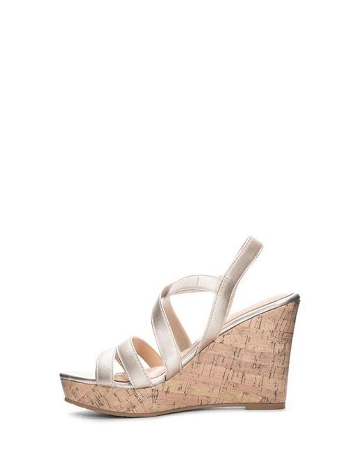 Cl By Laundry Bijous Slingback Wedge Sandal in Metallic Lyst