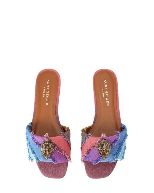 Kurt Geiger Blue Kensington Slide Sandal