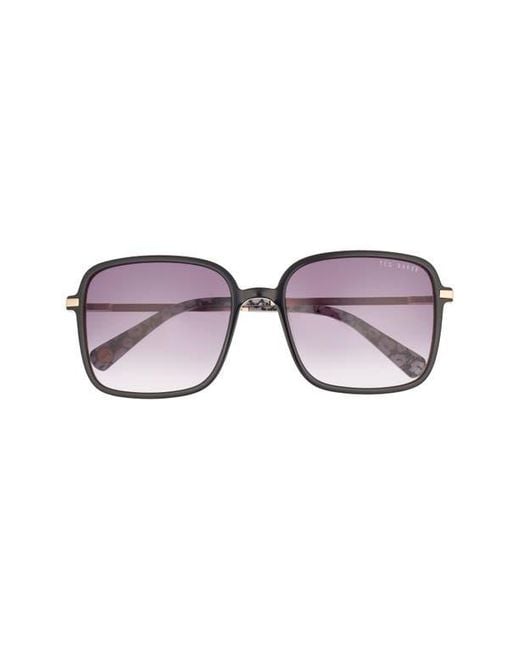 Ted Baker Brown 57Mm Gradient Square Sunglasses