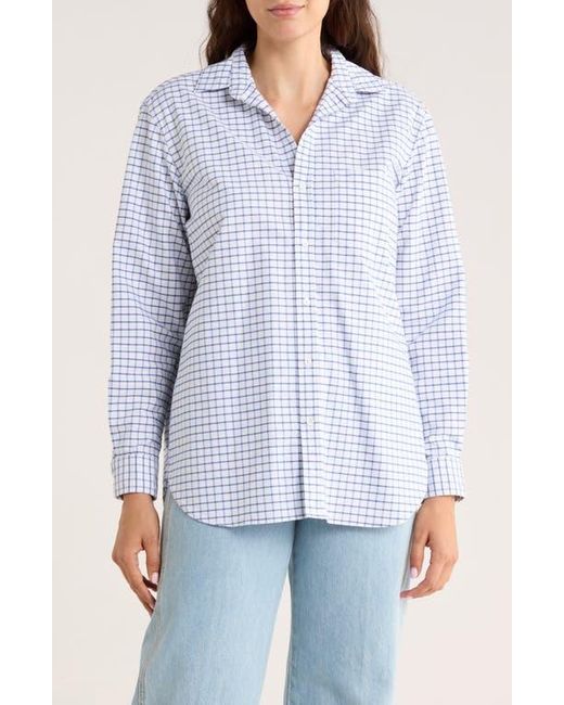 Frank & Eileen Blue Joedy Boyfriend Cotton Button-Up Shirt