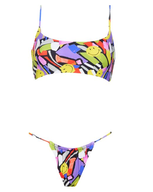 Maaji Multicolor Smiledelic Kaney Splashy Reversible Two-piece Bikini