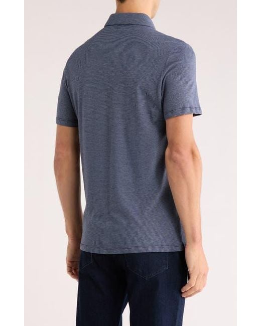 WESTZEROONE Blue Bryce Cotton Polo for men