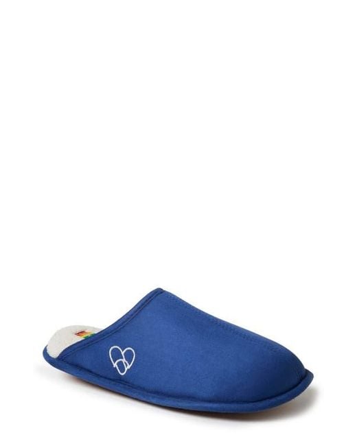 Dearfoams Blue Riley Pride Scuff Slipper for men