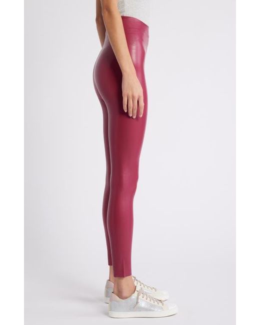 Commando Red Control Top Faux Leather Leggings