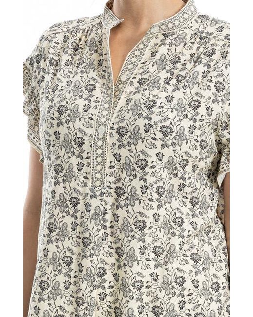 Max Studio Gray Patterned Top