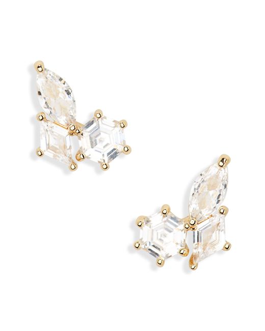 Nordstrom Metallic Cubic Zirconia Cluster Stud Earrings