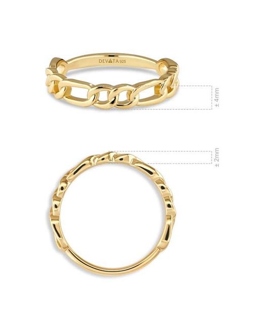 DEVATA Metallic Figaro Link Ring