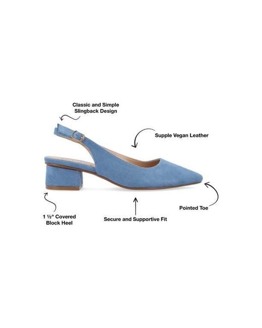 Journee Collection Blue Sylvia Slingback Pump