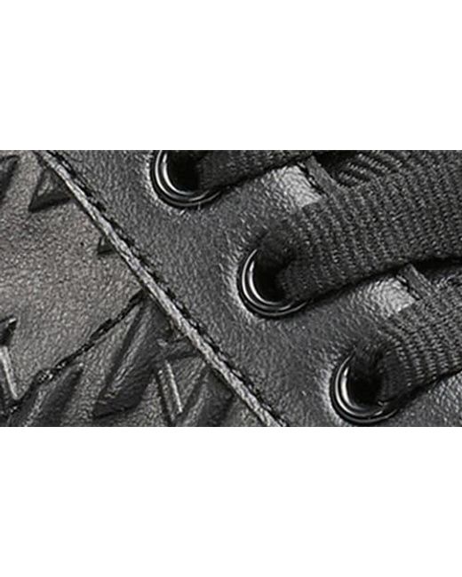 Karl Lagerfeld Black Grid Logo Embossed Sneaker for men