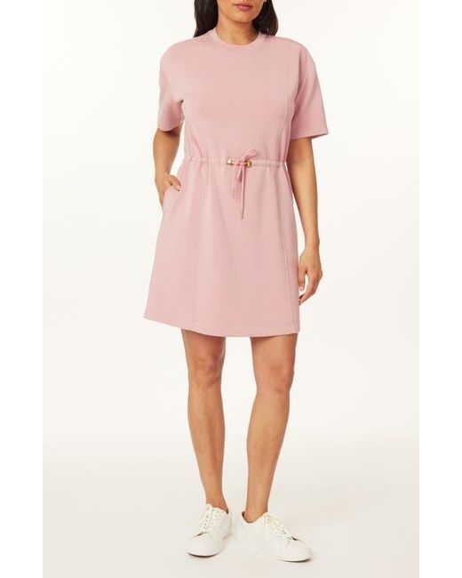 Scotch & Soda Drawstring T-Shirt Dress in Pink | Lyst