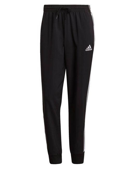 essentials fleece tapered cuff 3 stripes