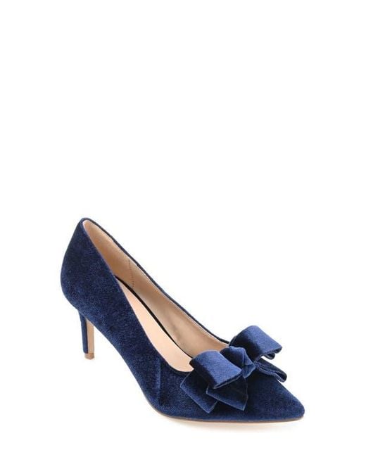 Journee Collection Blue Crystol Pump