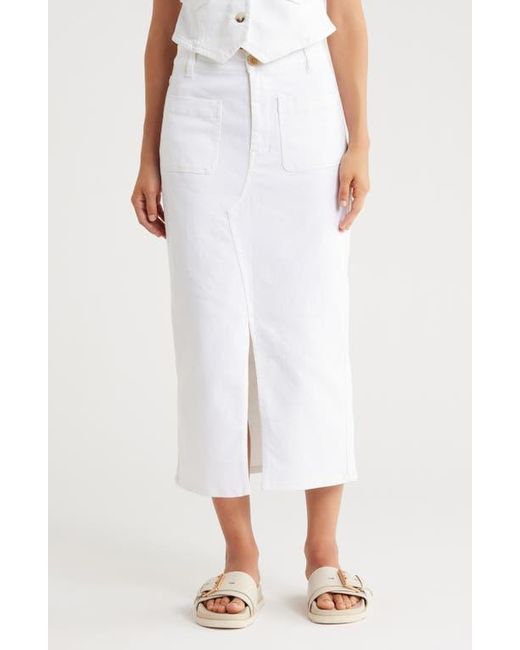 Scotch & Soda White The Denim Pencil Skirt