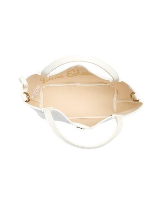 Sam Edelman White Harper Mongram Mini Shopper Tote & Pouch