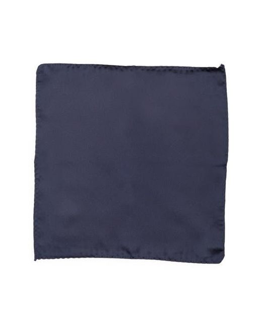 Con.struct Blue Solid Satin Pocket Square for men
