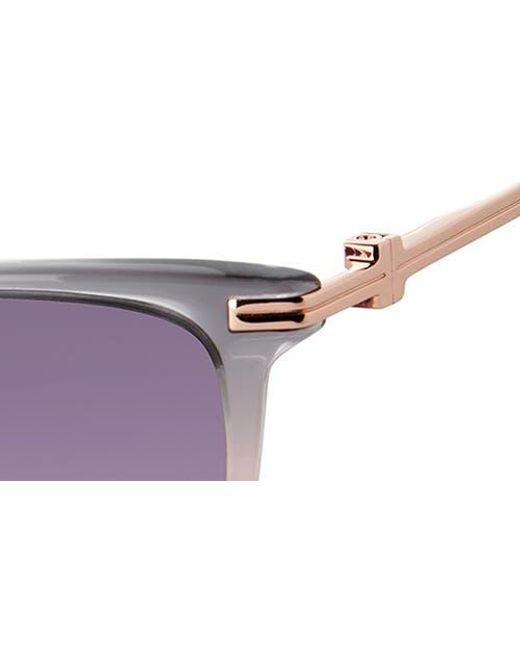 Ted Baker Purple 55Mm Gradient Square Sunglasses