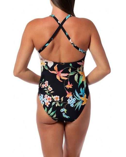 Jantzen Blue Paris One-Piece Swimsuit