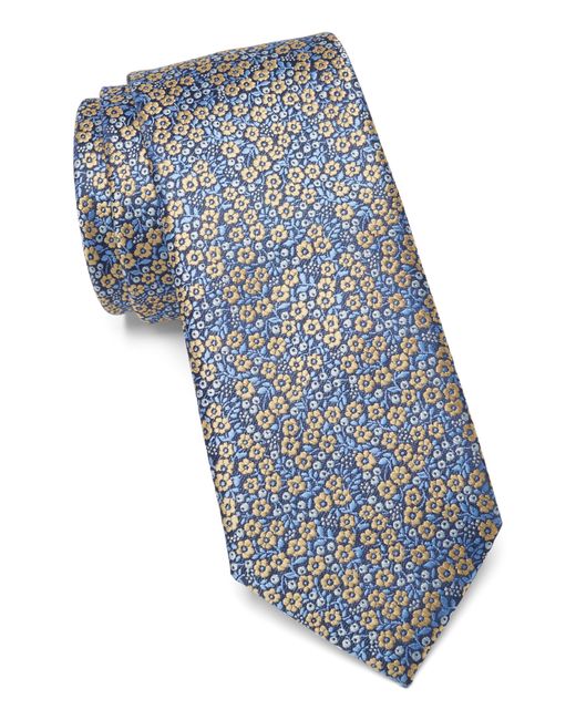 Ben Sherman Blue Floral Print Tie for men