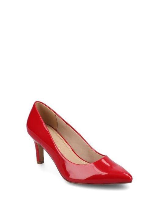 Journee Collection Red Scylee Pump